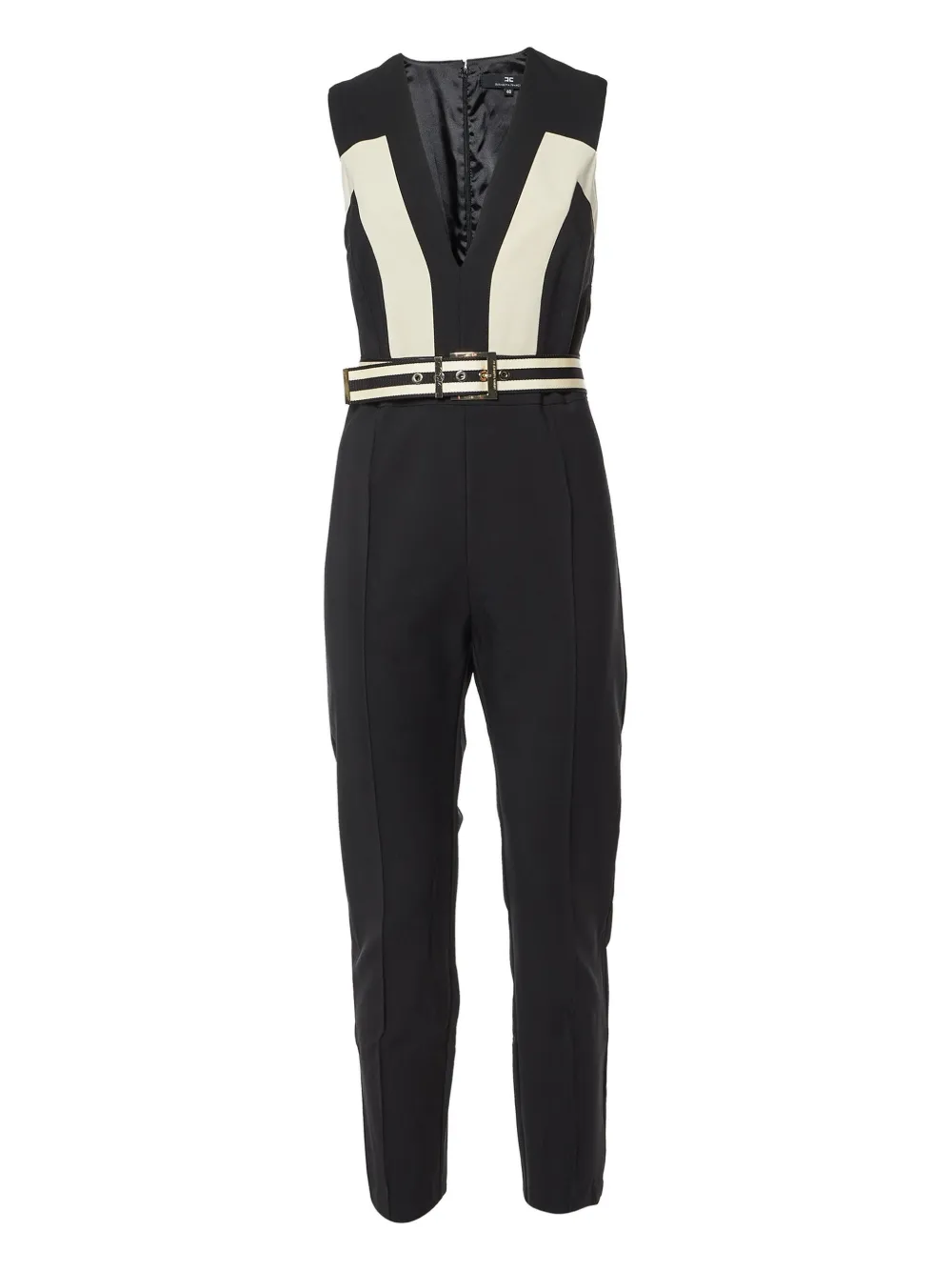 Elisabetta Franchi Pre-Owned contrast-panel jumpsuit | Black | Image 1