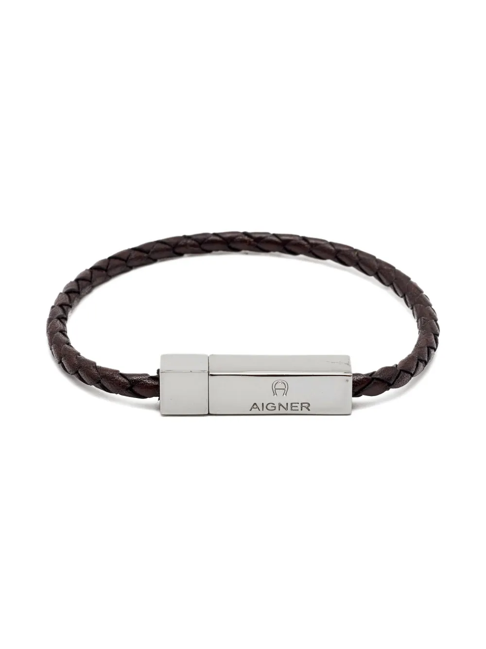 Aigner Vintage Pre-owned leather braid bracelet | Brown | Image 1