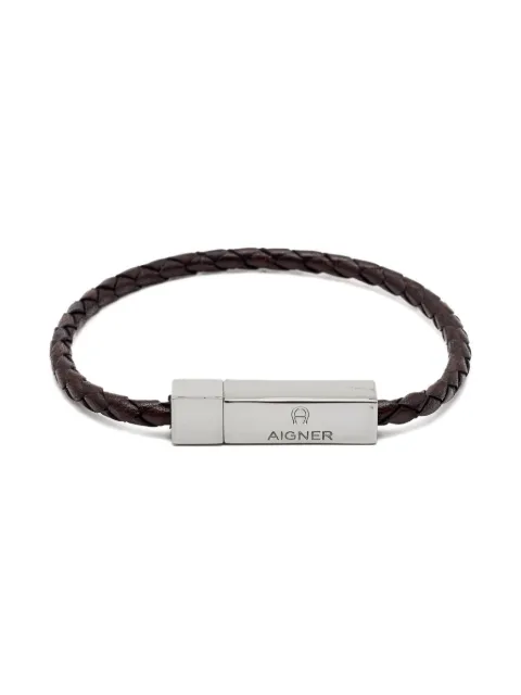 Aigner Vintage Pre-owned leather braid bracelet