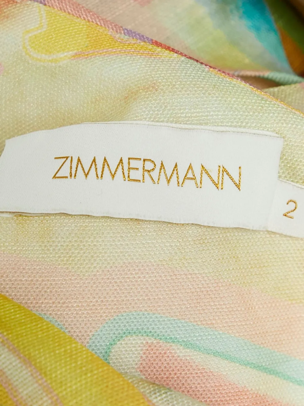 Pre-owned Zimmermann Cut-out Graphic-print Dress
