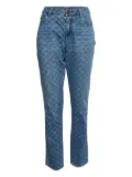 CHANEL Pre-Owned 2024 diamond pattern jeans - Blue