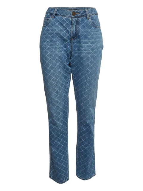 CHANEL Pre-Owned 2024 diamond pattern jeans