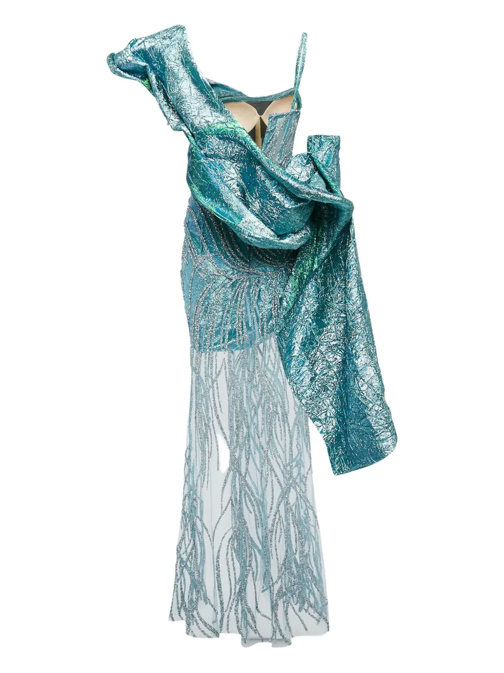 Ihab Jiryis embellished one-shoulder dress | Image 2