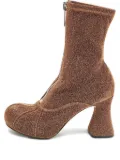 Stella McCartney Pre-Owned 90mm glitter zip ankle boots - Gold