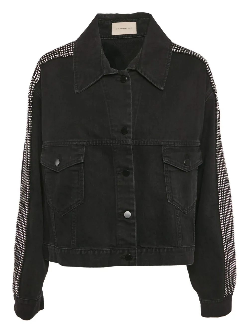 Christopher Kane stud-embellished denim jacket - ブラック Christopher Kane stud-embellished denim jacket - ブラック