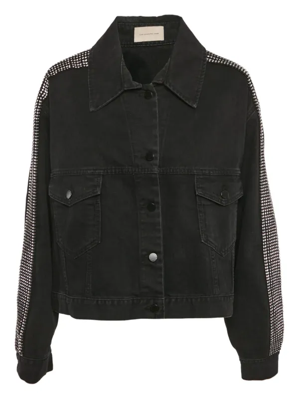 Christopher Kane Jeansjacke Mit Nieten Schwarz FARFETCH DE