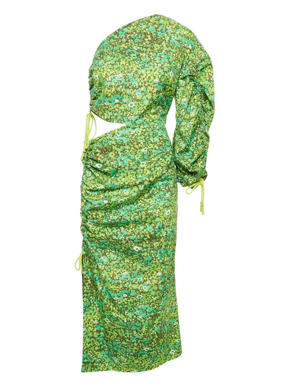 ALEMAIS Phyllis asymmetric midi dress | Green | Image 1