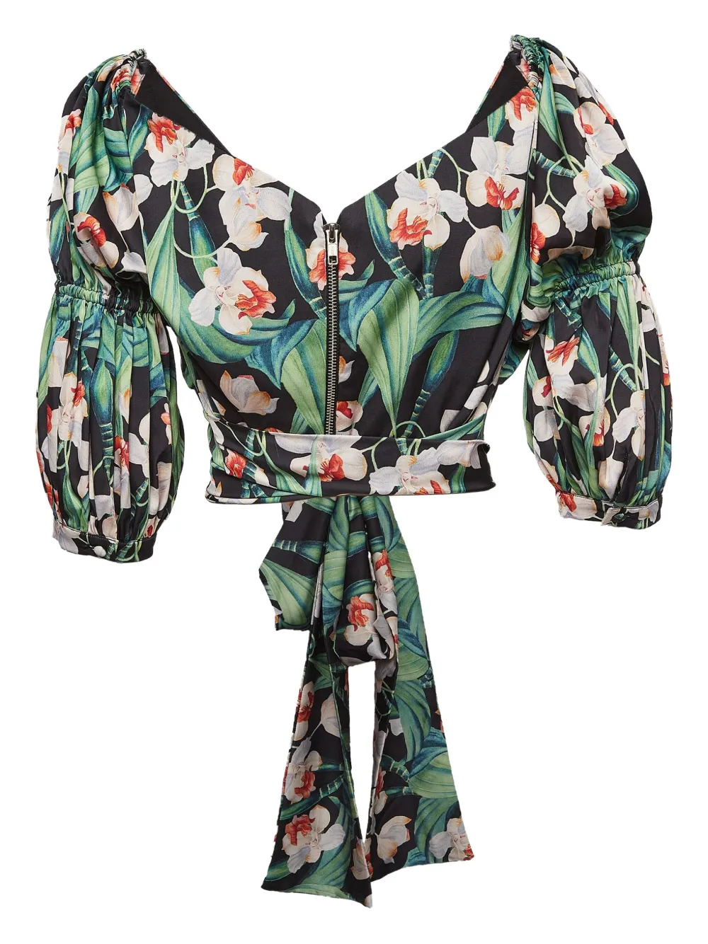 PatBO buckle-detail puff-sleeve top | Image 2