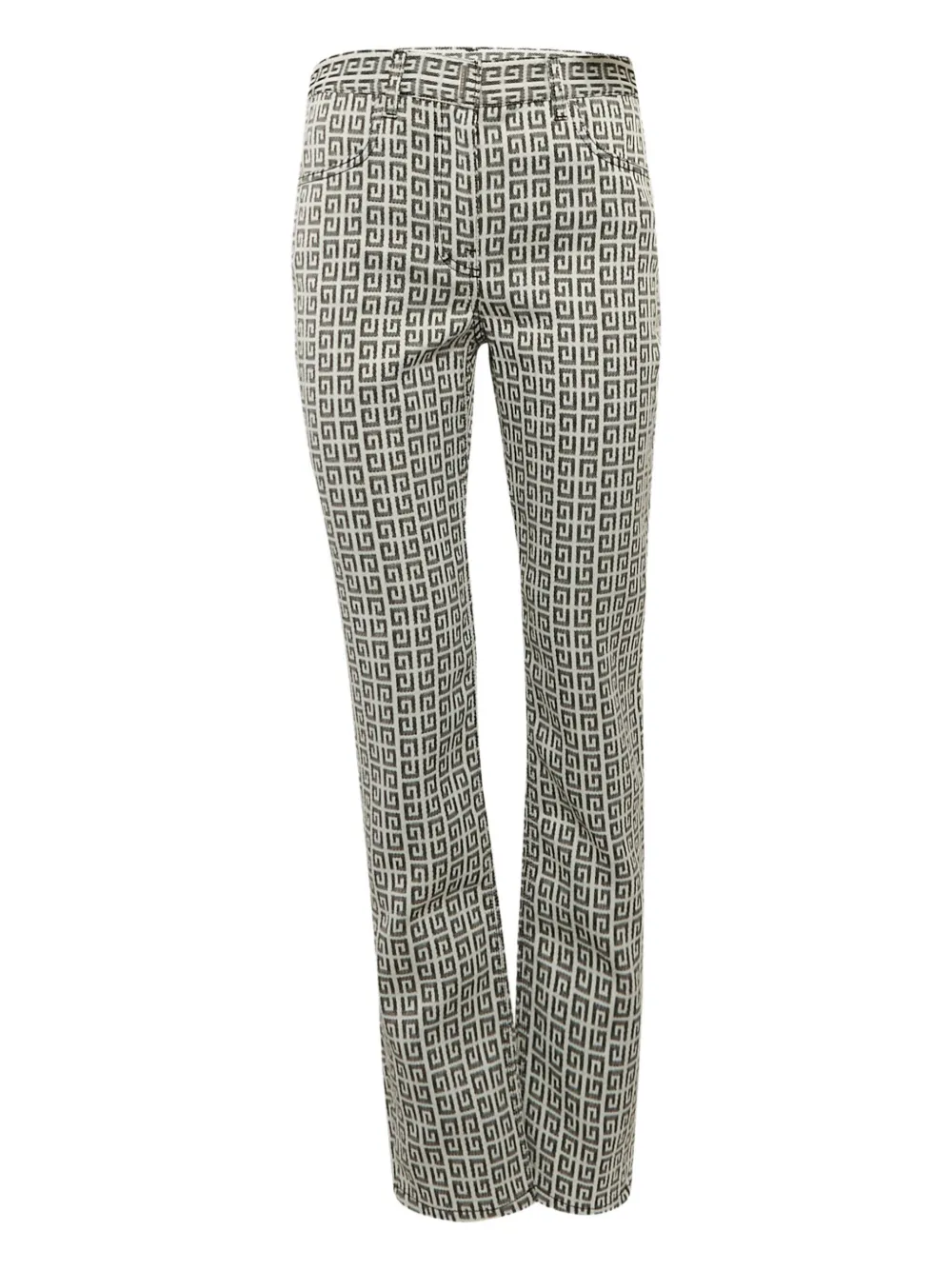 Givenchy Pre-Owned jacquard pattern trousers | White | Image 1