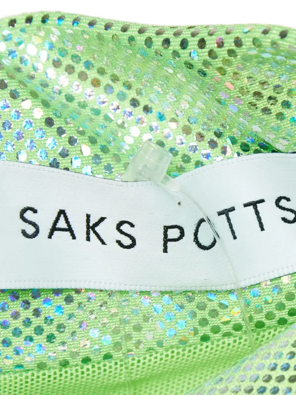 Saks Potts プレオウンド モックネック トップ | グリーン | FARFETCH JP