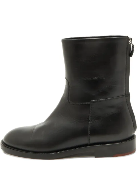 Loro Piana Pre-Owned leather zip-up boots