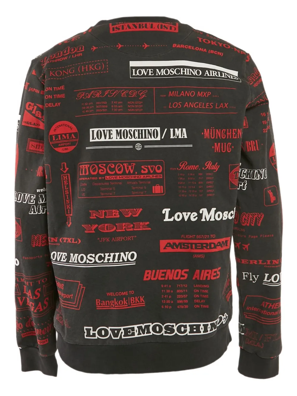 Love Moschino logo-print cotton sweatshirt | Image 2