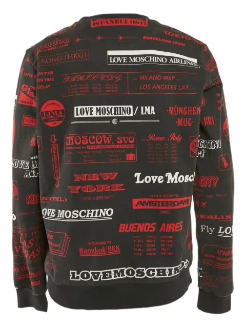 Love Moschino logo-print cotton sweatshirt