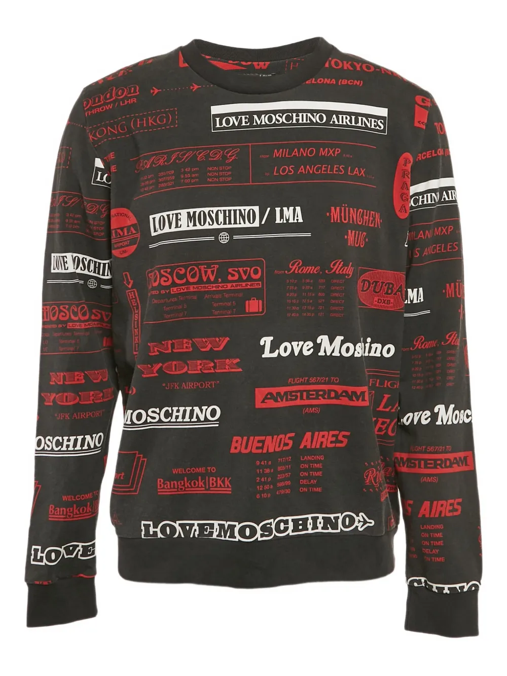 Love Moschino logo-print cotton sweatshirt | Black | Image 1
