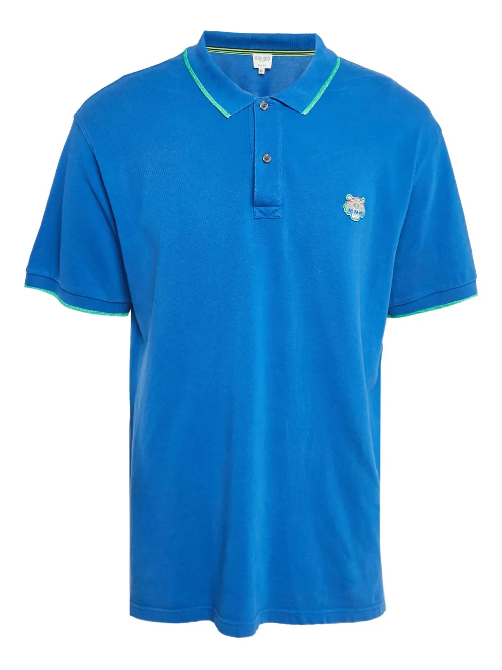 Kenzo Pre-Owned 2024 Tiger-Head polo shirt - ブルー Kenzo Pre-Owned 2024 Tiger-Head polo shirt - ブルー