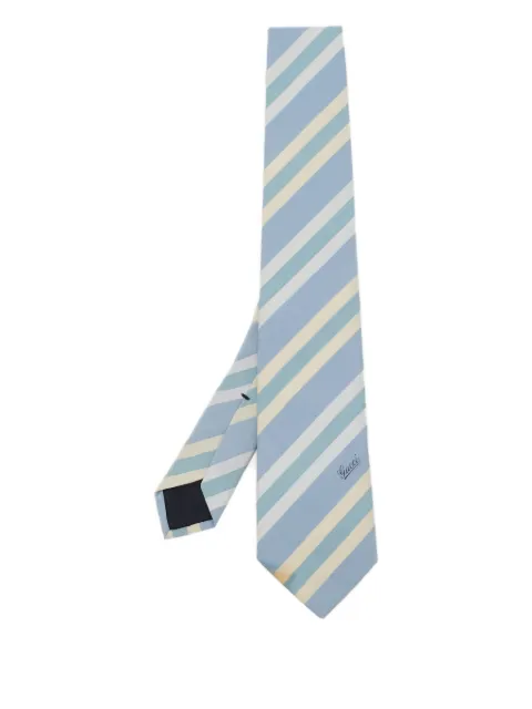 Gucci Pre-Owned diagonal-stripe silk tie