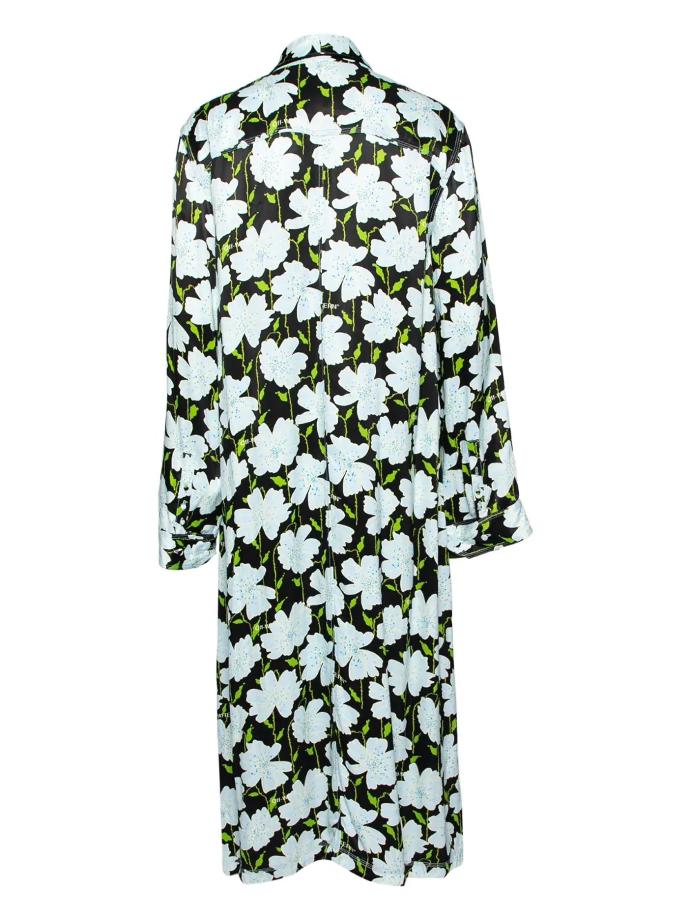 Off-White Pre-Owned floral-print coat - グリーン Off-White Pre-Owned floral-print coat - グリーン