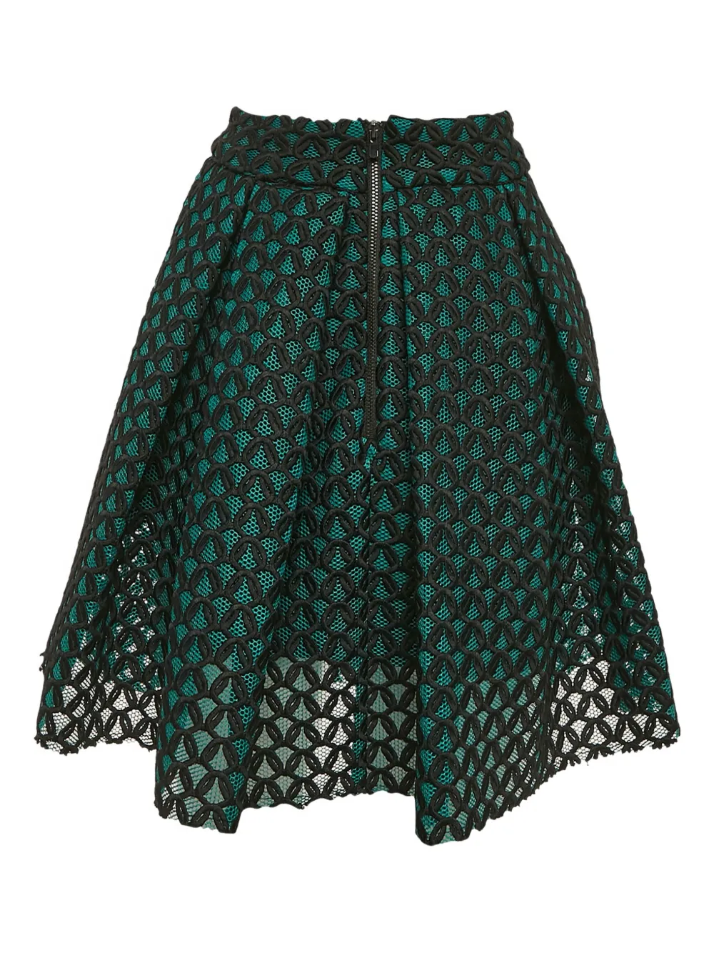 Maje embroidered mesh midi skirt | Green | Image 1