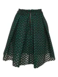 Maje embroidered mesh midi skirt - Green