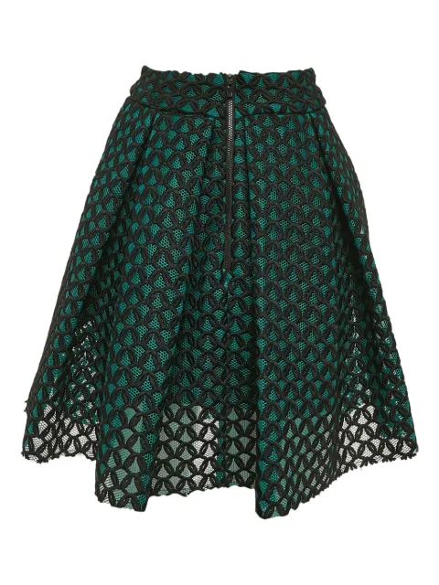 Maje embroidered mesh midi skirt