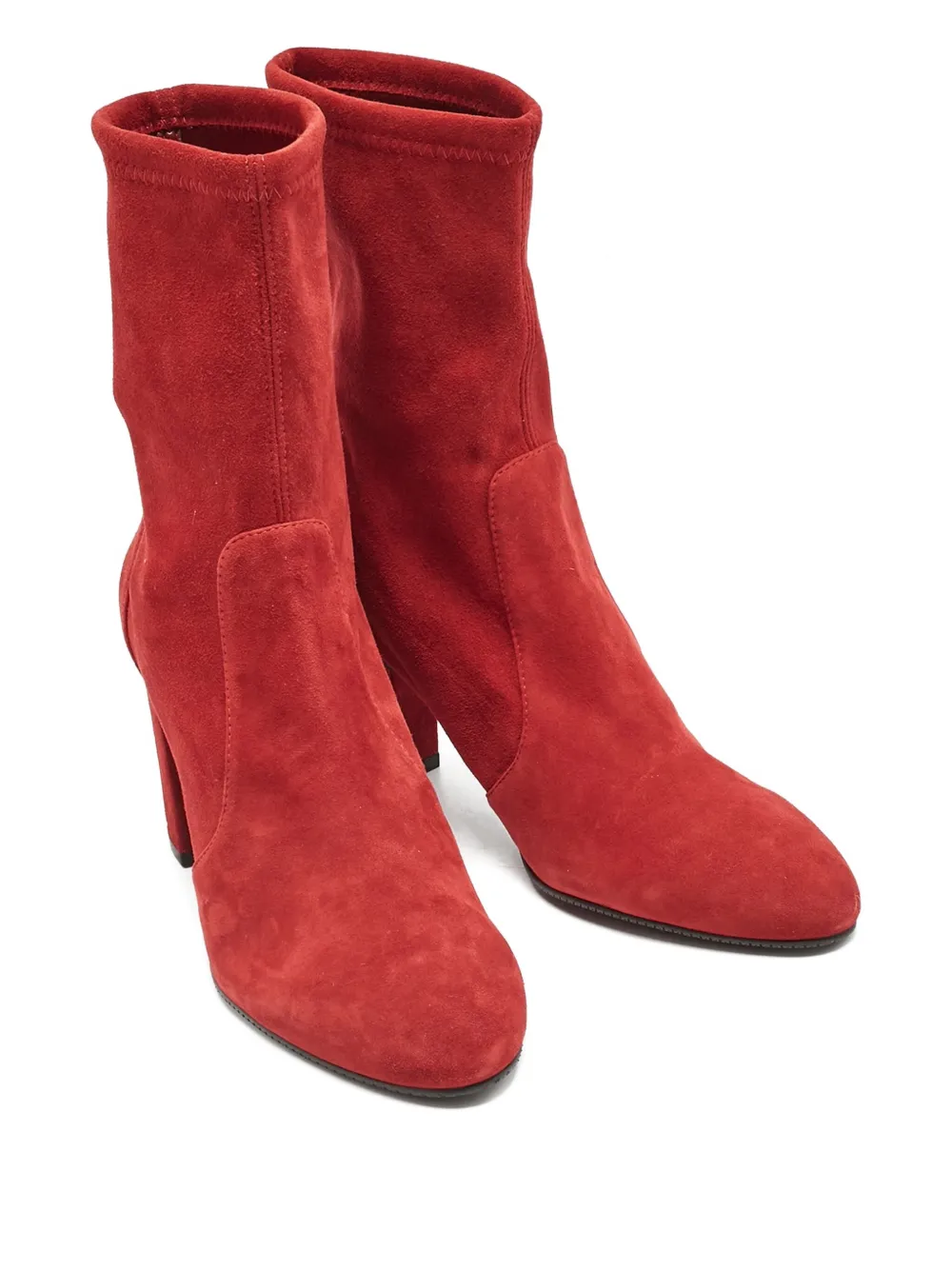 Stuart Weitzman Pre-owned suède laarzen met blokhak - Rood