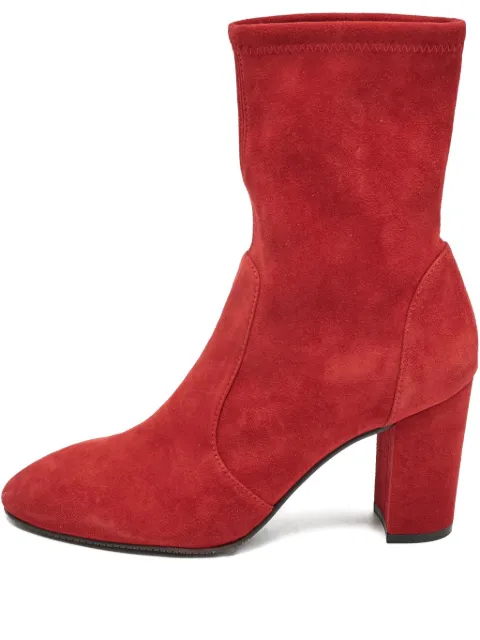 Stuart Weitzman プレオウンド ブロックヒール スエードブーツ
