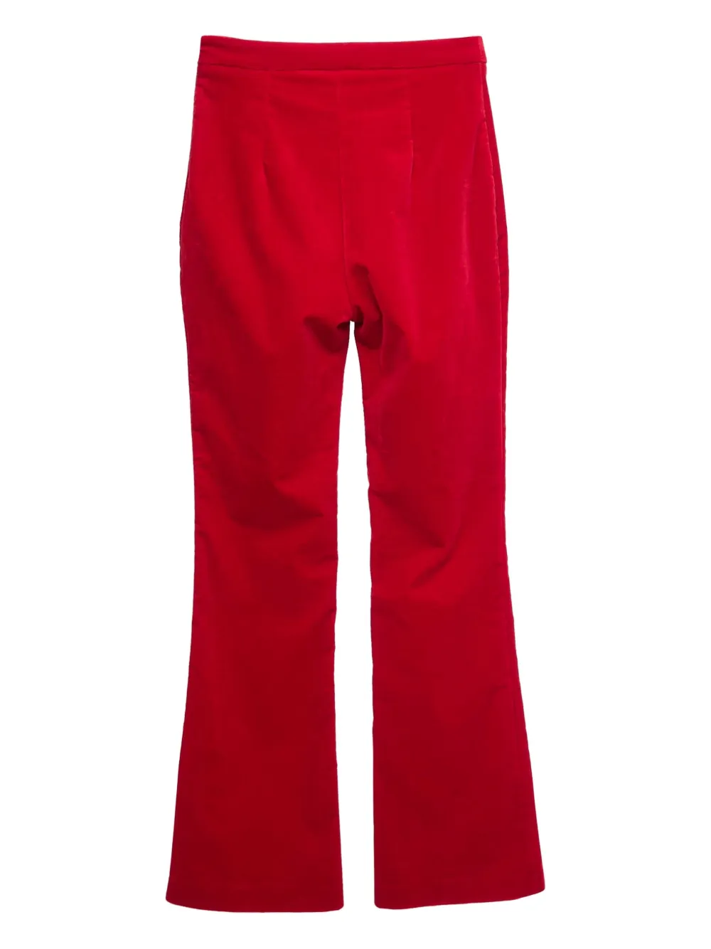 Elisabetta Franchi Pre-owned fluwelen broek met logoplakkaat - Rood