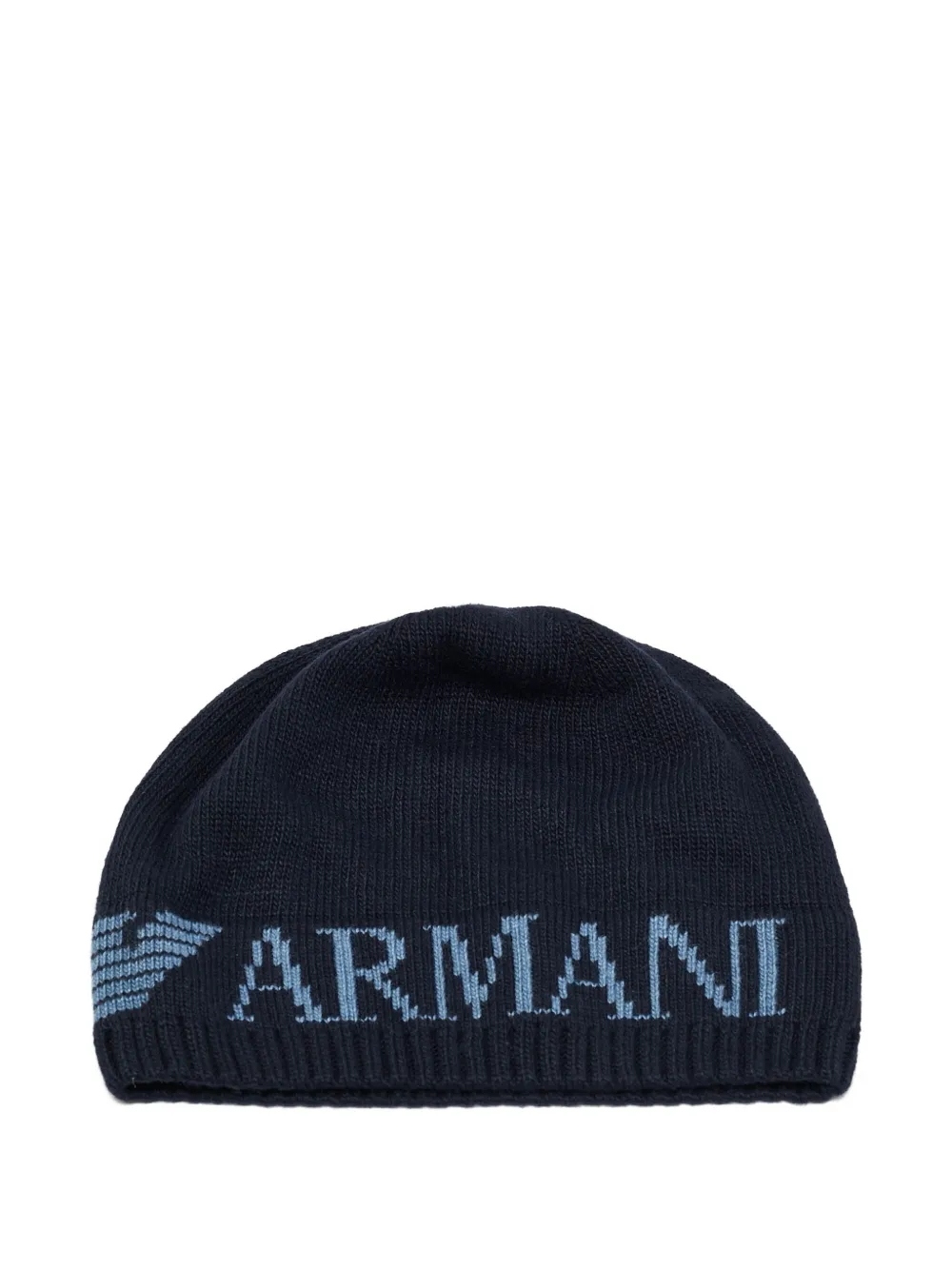intarsia-knit logo beanie hat