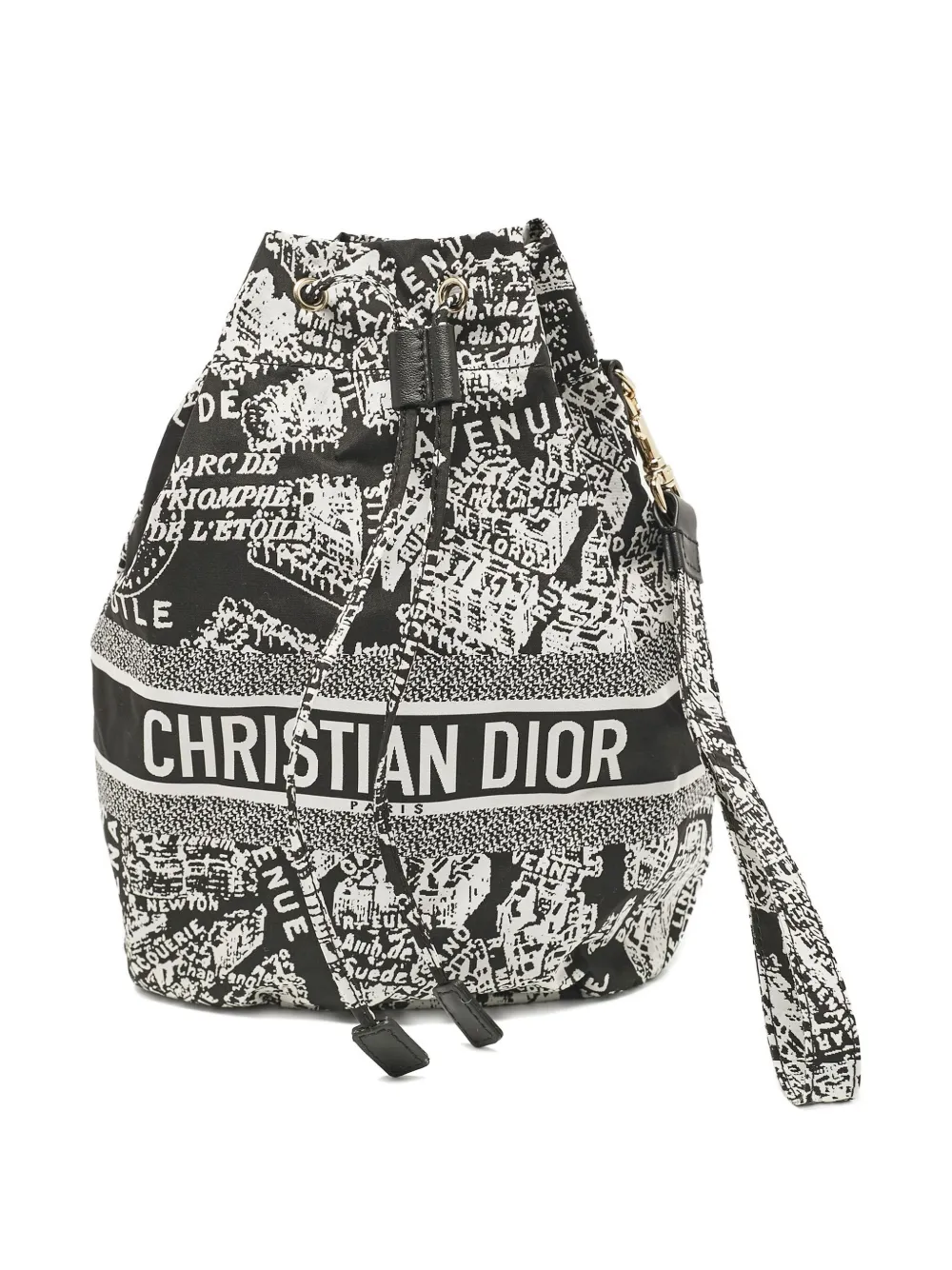 Christian Dior Pre-Owned Diortravel Plan de Paris ポーチ - ブラック Christian Dior Pre-Owned Diortravel Plan de Paris ポーチ - ブラック