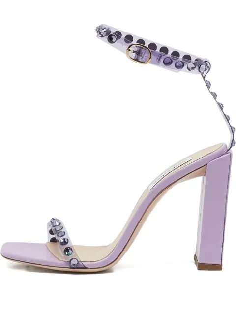 Sarah & Sebastian pre-owned 110mm Sebastian crystal-embellished leather sandals