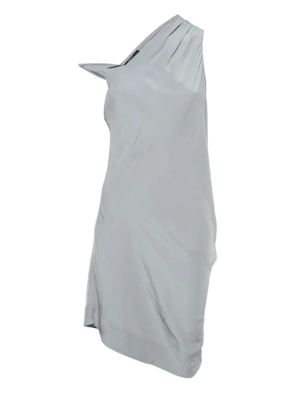 all saints grey silk dress ALLSAINTS Alexia Dress in Metallic Silver