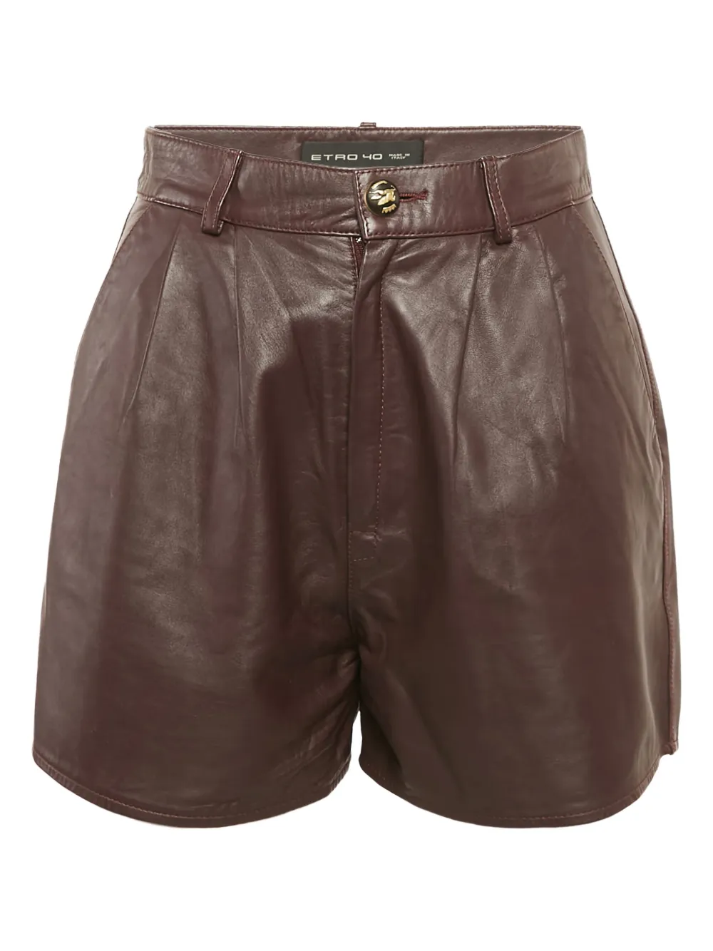 Etro Pre-Owned leather shorts | Brown | Image 1