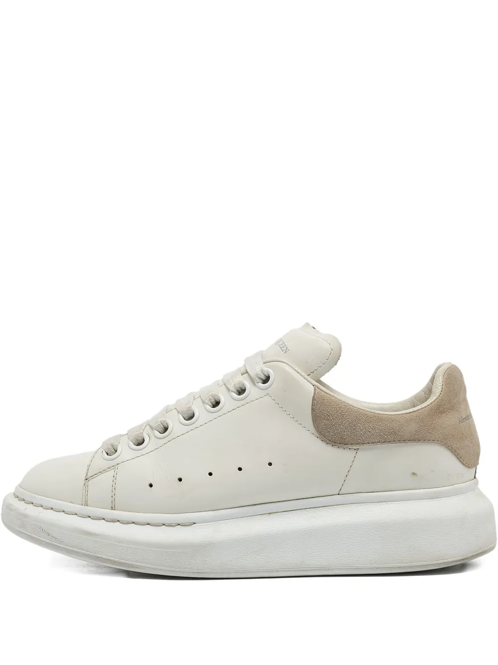 platform suede-panel sneakers
