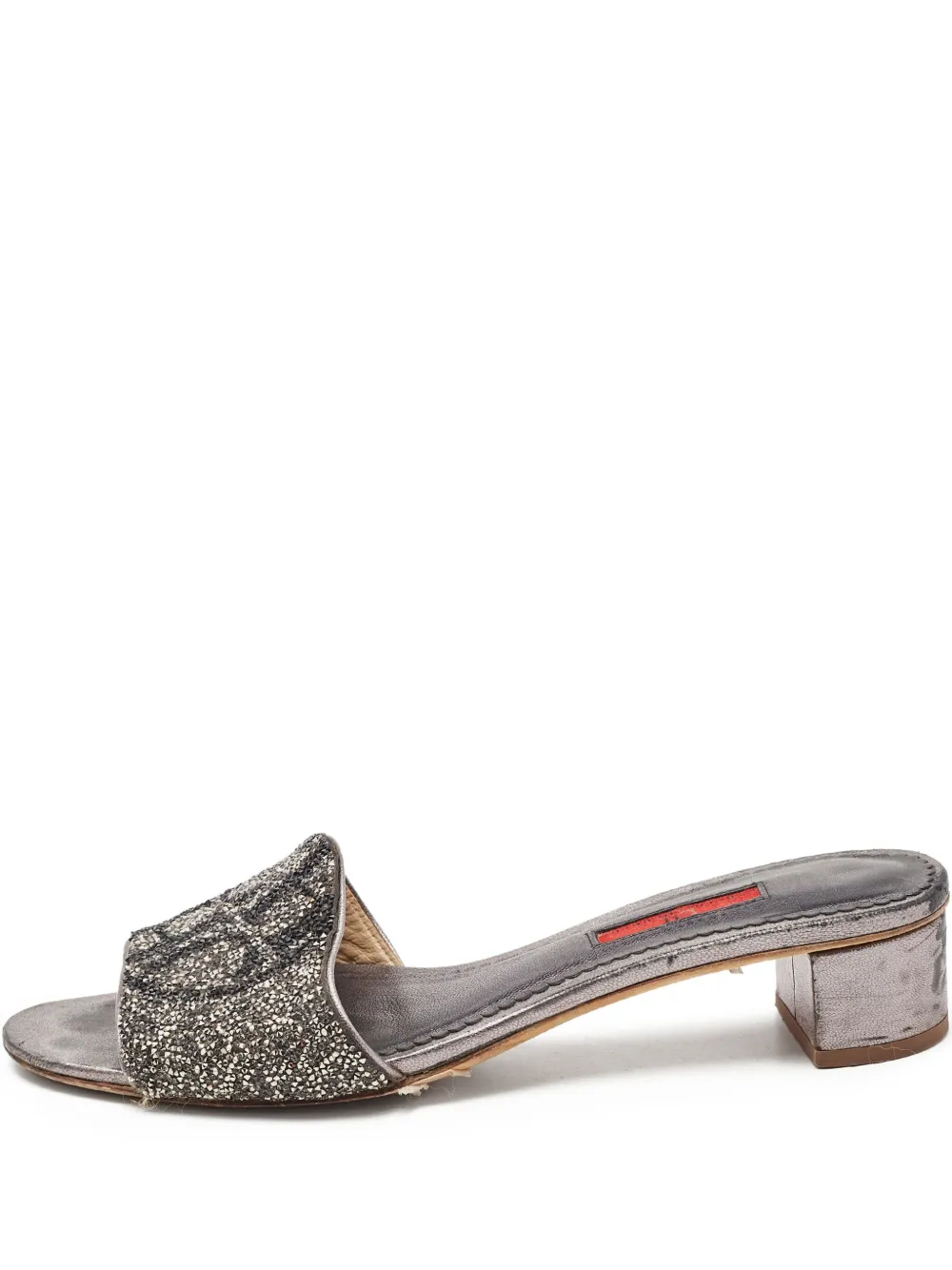 35mm crystal-embellishment leather sandals