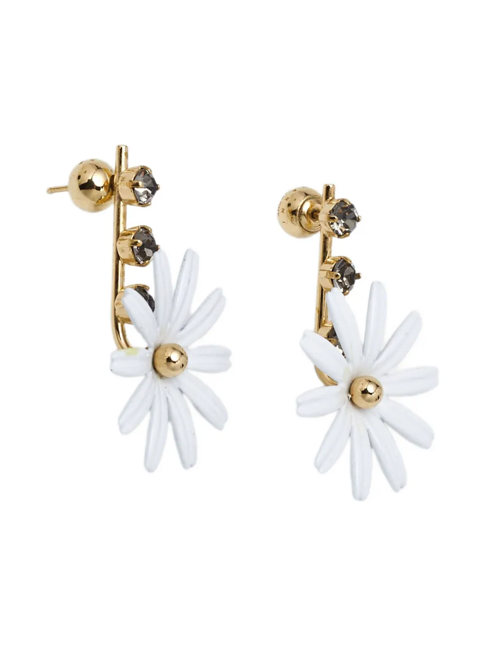 Marni Pre-Owned Daisy crystal-embellished earrings | Image 2