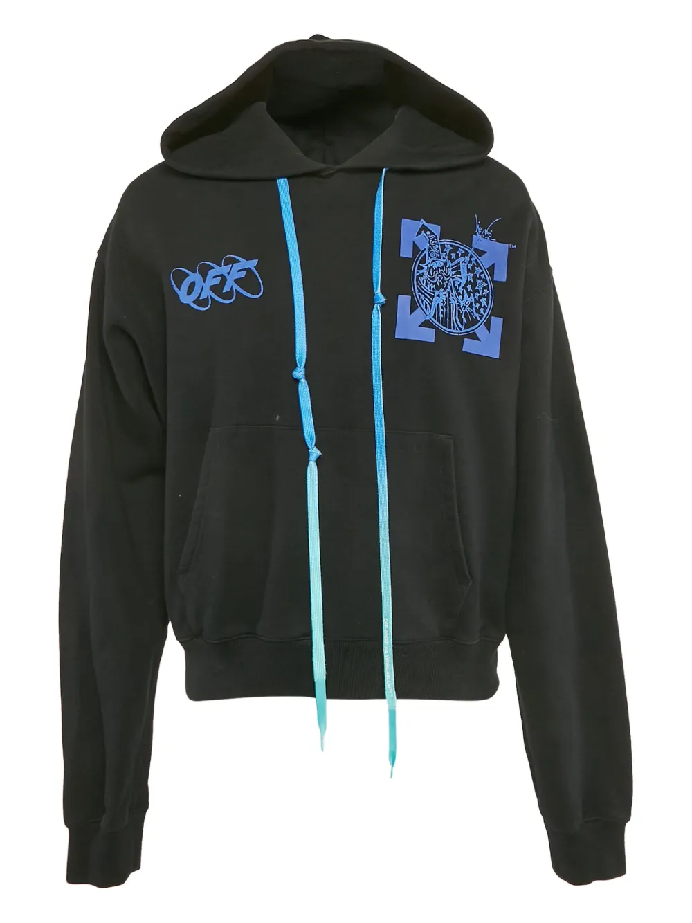Off-White Pre-Owned logo-print hoodie - ブラック Off-White Pre-Owned logo-print hoodie - ブラック