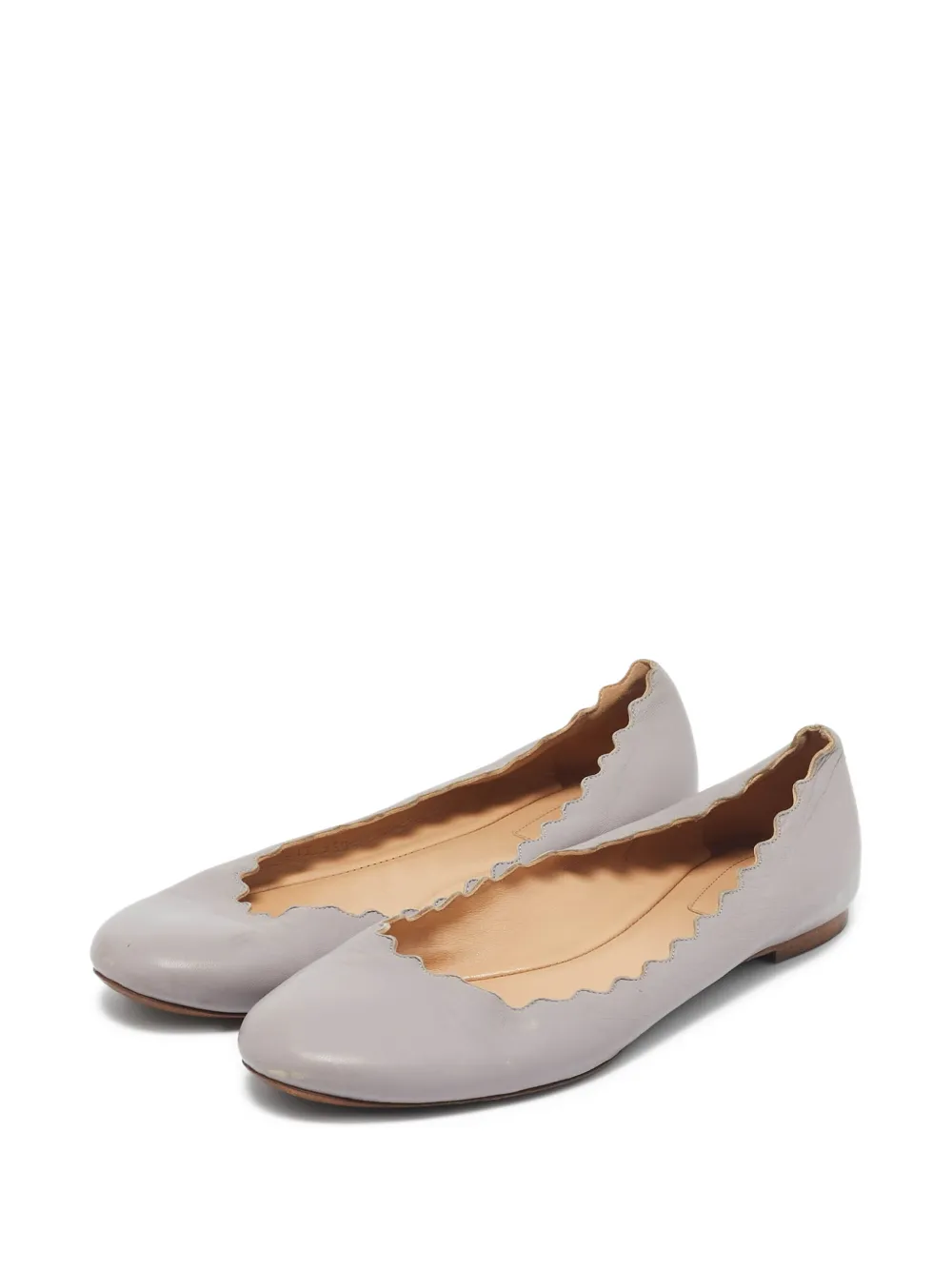 Chloé Pre-Owned Gewelfde leren ballerina's - Grijs