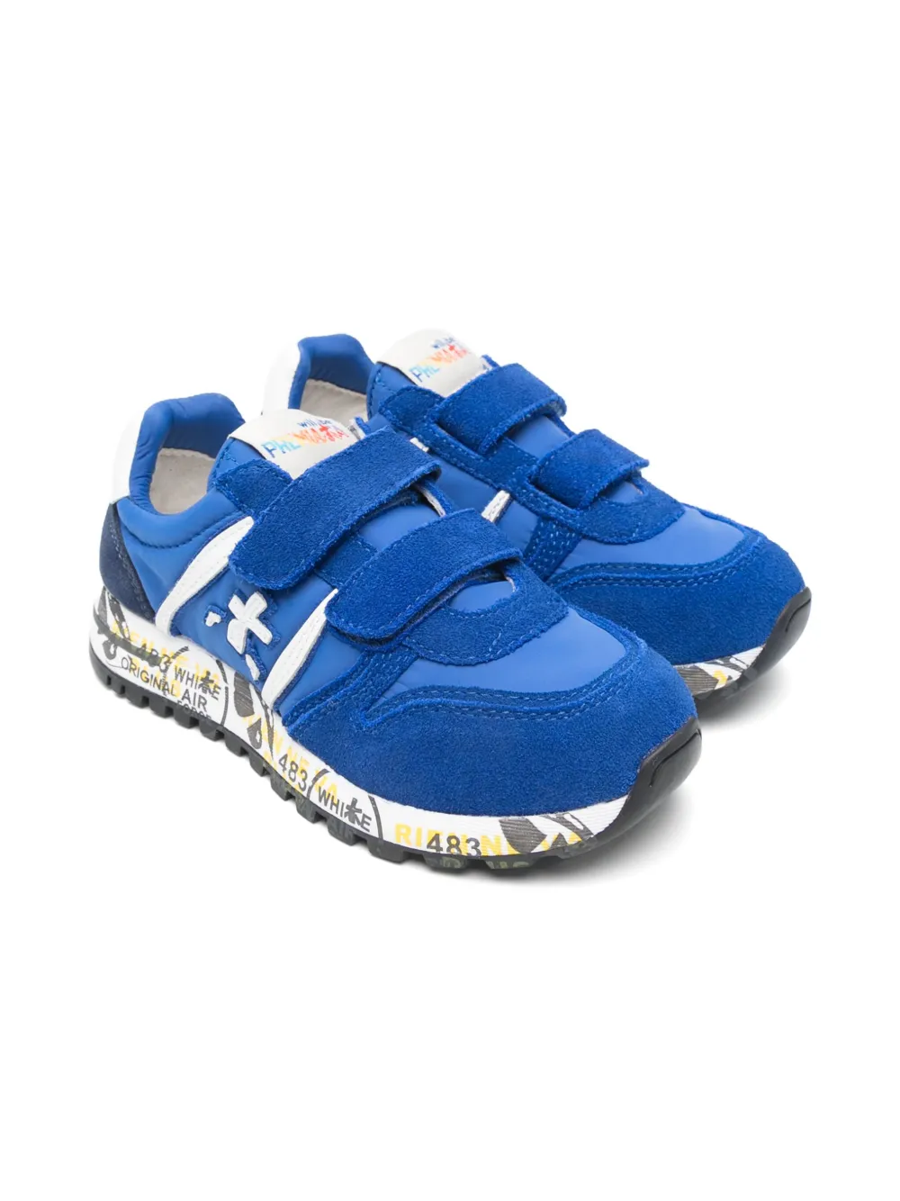 Premiata Kids suede sneakers Blue