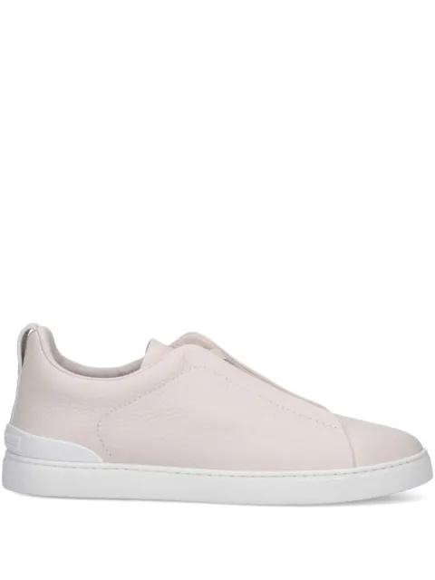 Zegna 트리플 스티치 스니커즈