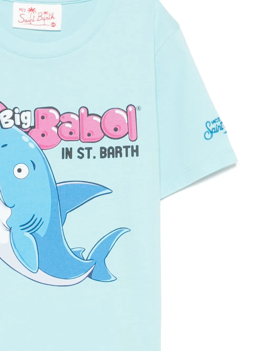 MC2 Saint Barth Kids T-shirt met print Blauw