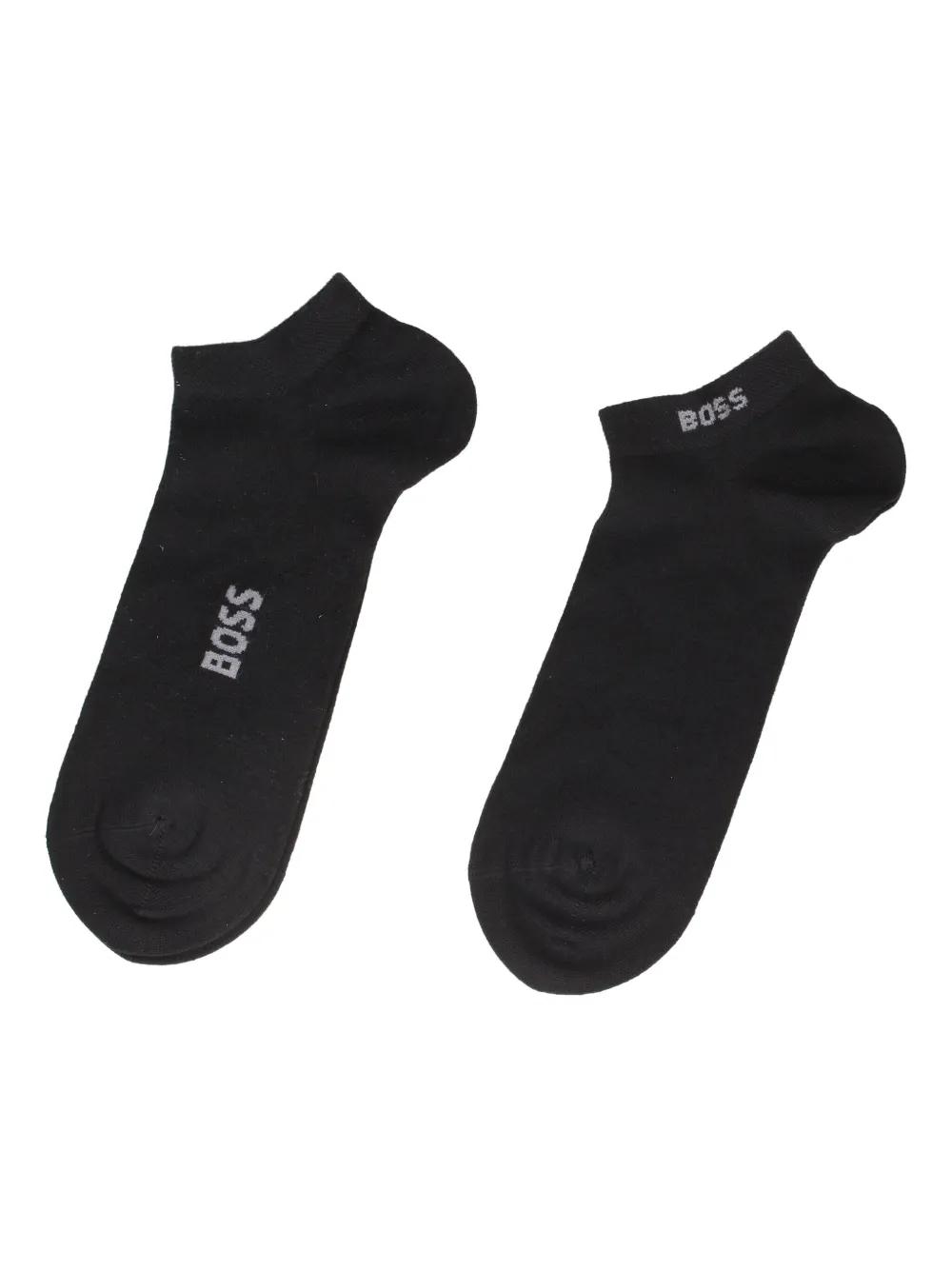 BOSS logo-embroidered socks Zwart