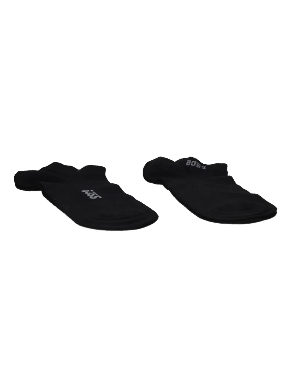 BOSS logo-embroidered socks Zwart