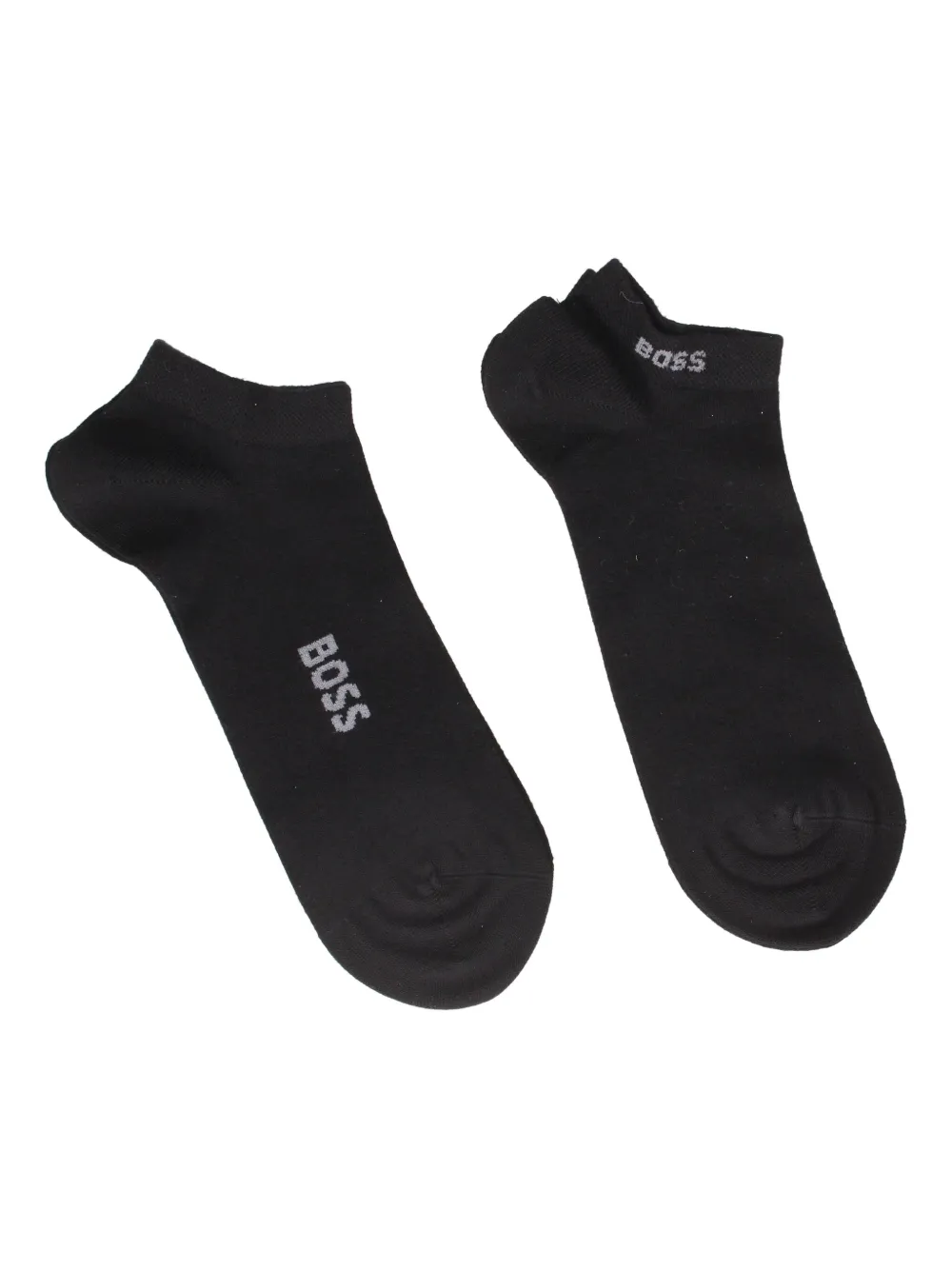 BOSS logo-embroidered socks Zwart