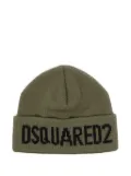 DSQUARED2 wool beanie hat - Green