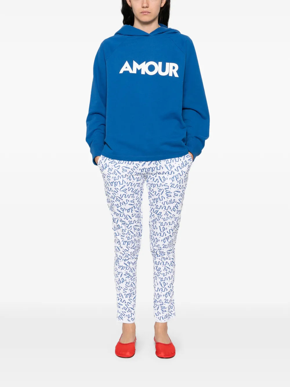 Juvia Hoodie van katoenblend - Blauw