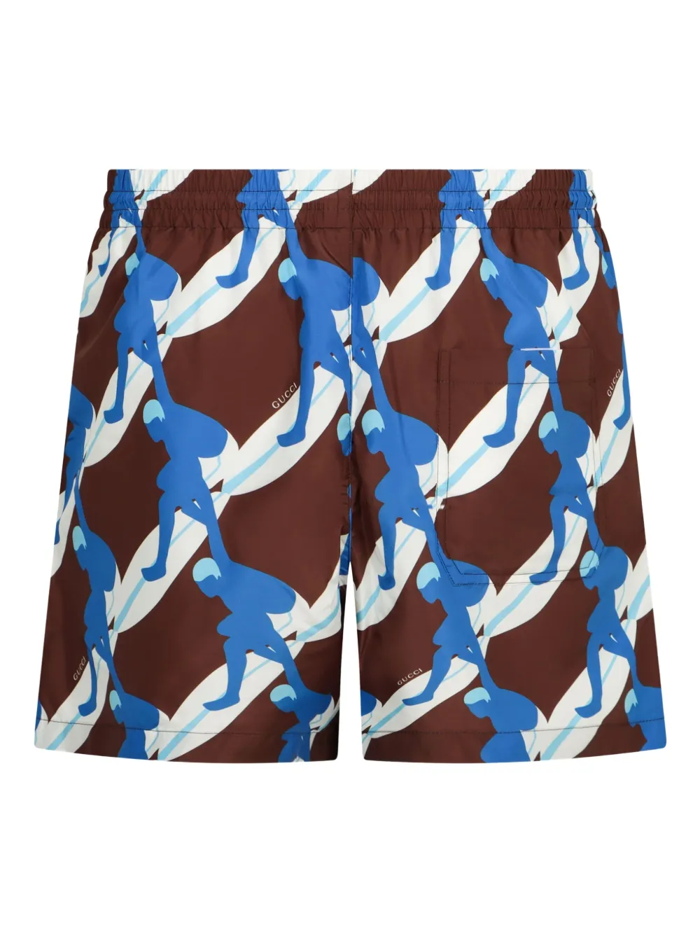 Gucci Zwembroek met print Bruin