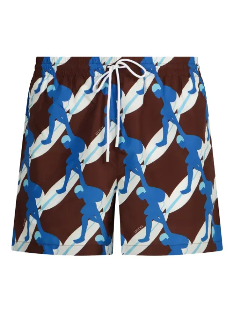 Gucci printed swim shorts