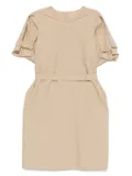 LESS belted midi dress - Brown