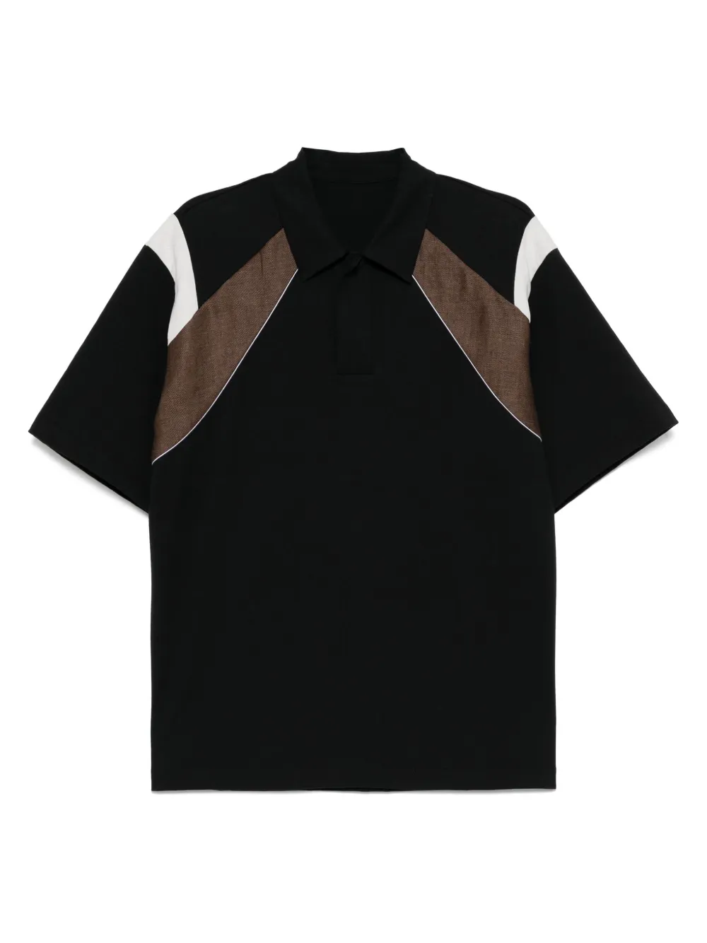 panelled polo shirt