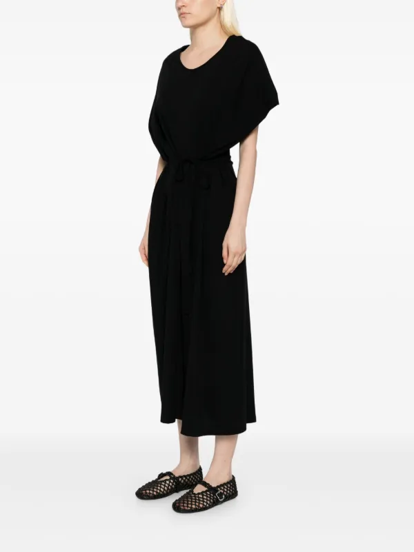 black cotton dresses Versa Cotton Dress with Nursing Zippers in Black S (US4)